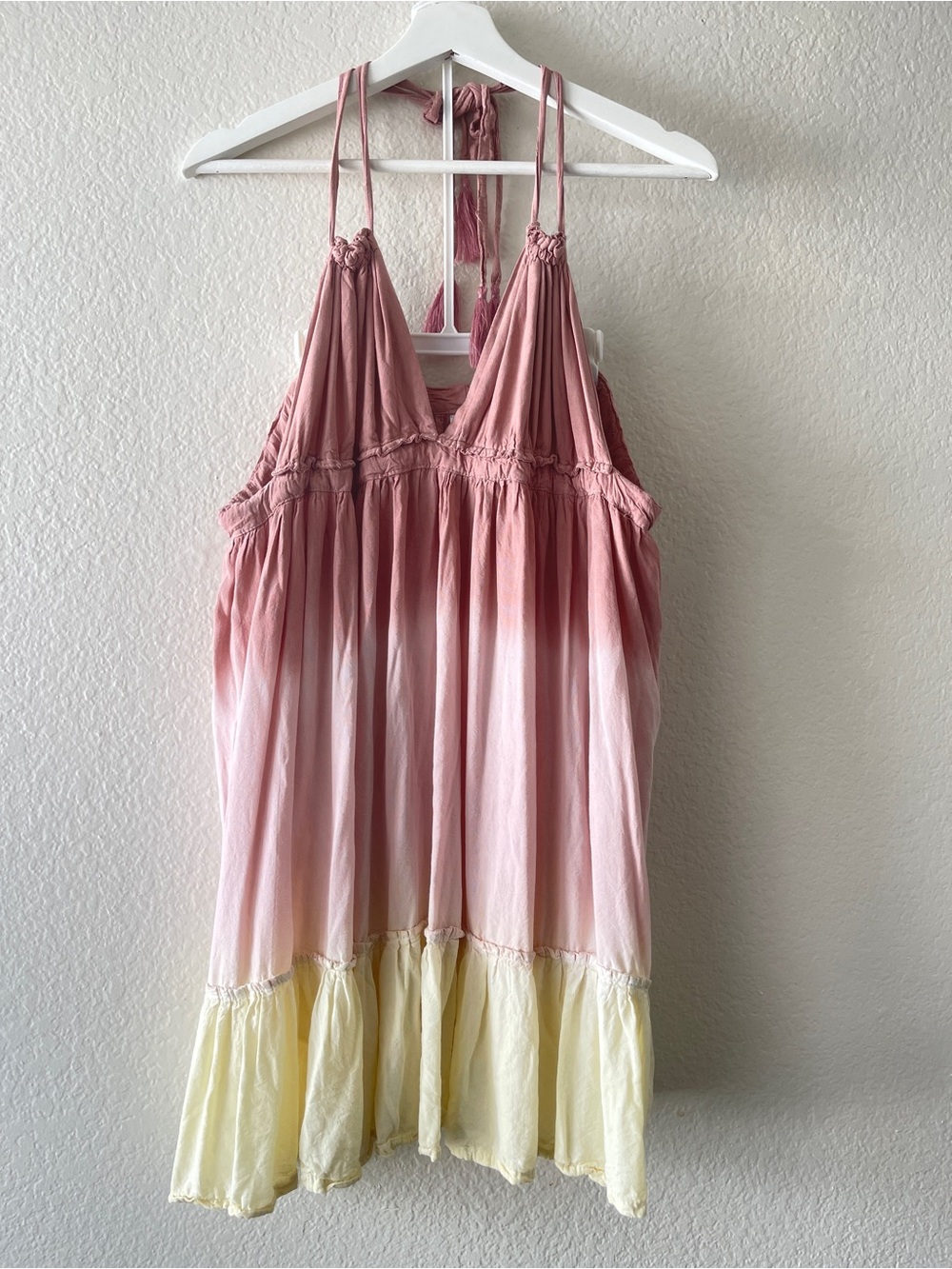 Dusty rose / muted Pink Ombre Halter Dress